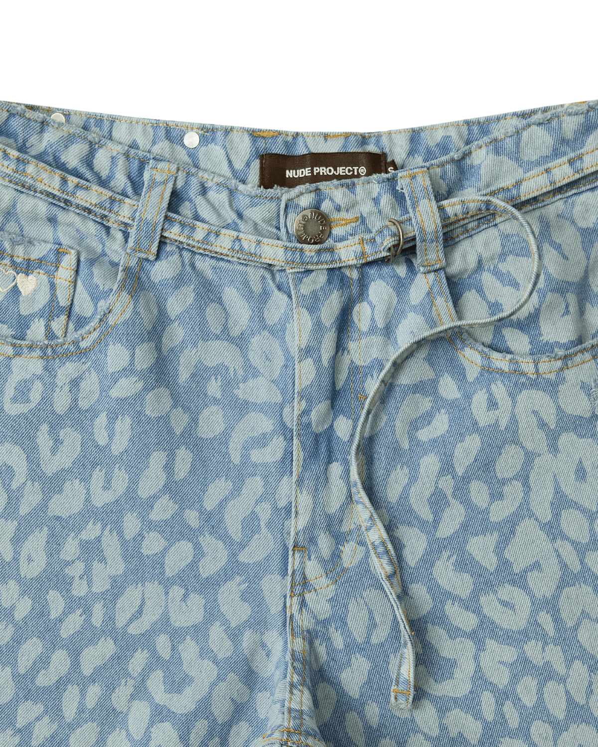 Calça Baggy Nude Project Old Jeans Animal Print