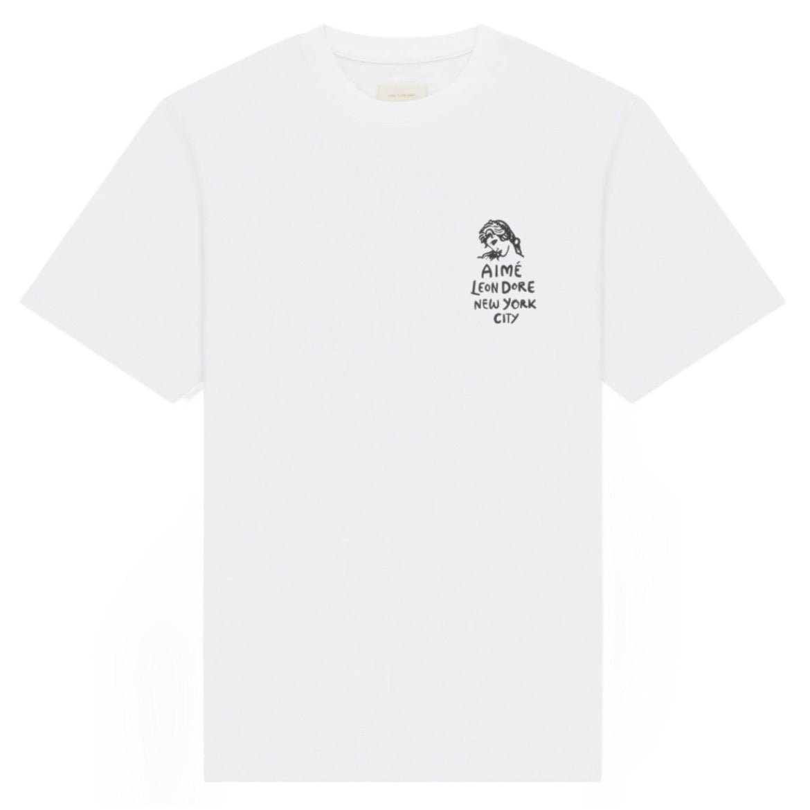 Camiseta Aimé Leon Dore Form Logo Branco - Visual 1