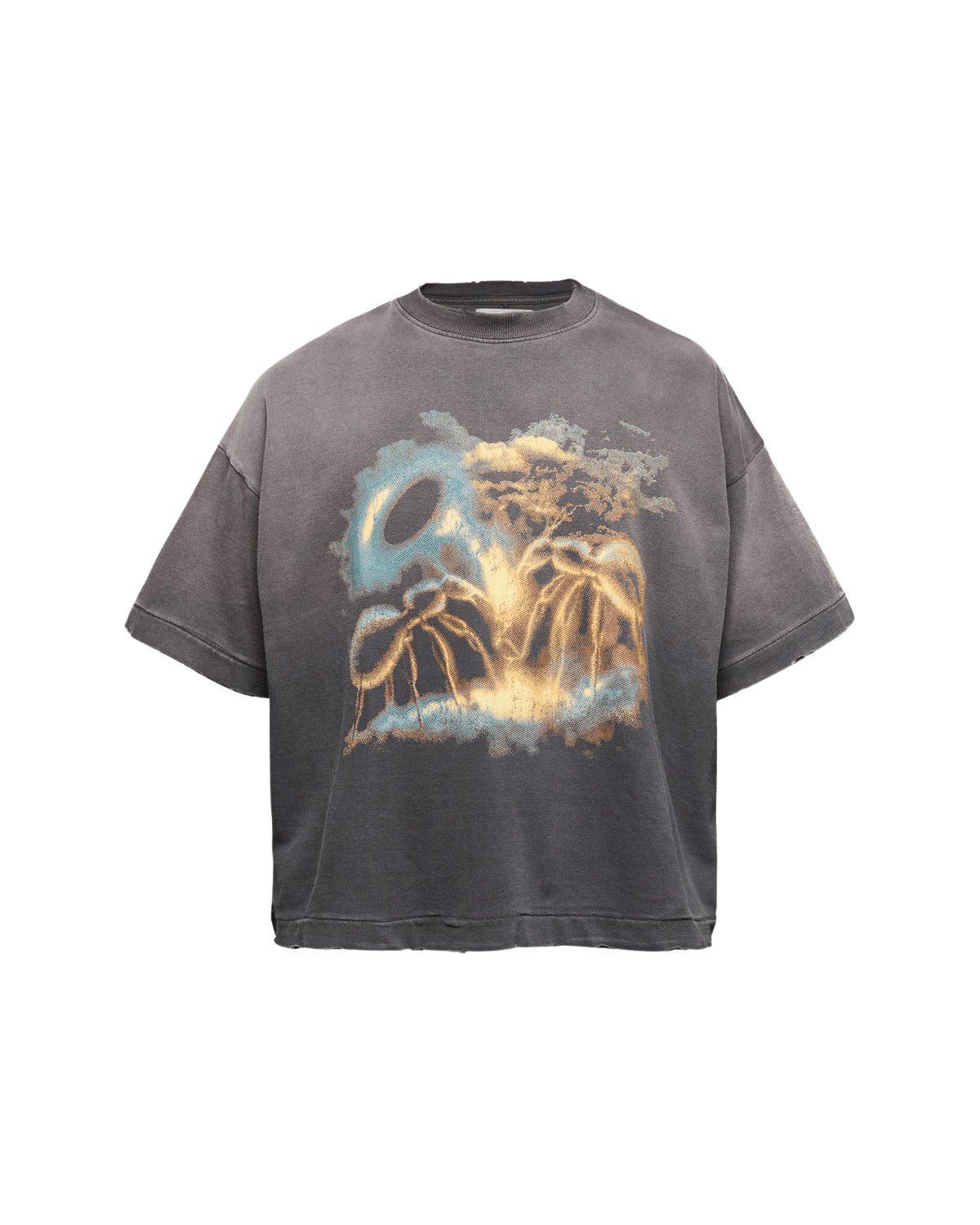 Camiseta Egho Studios Boxy Faded 'Formigas' Cinza - Imagem 1