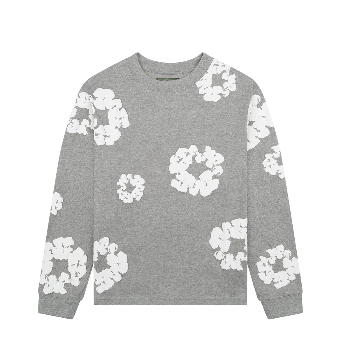 Camiseta Manga Longa Denim Tears Cotton Wreath Cinza
