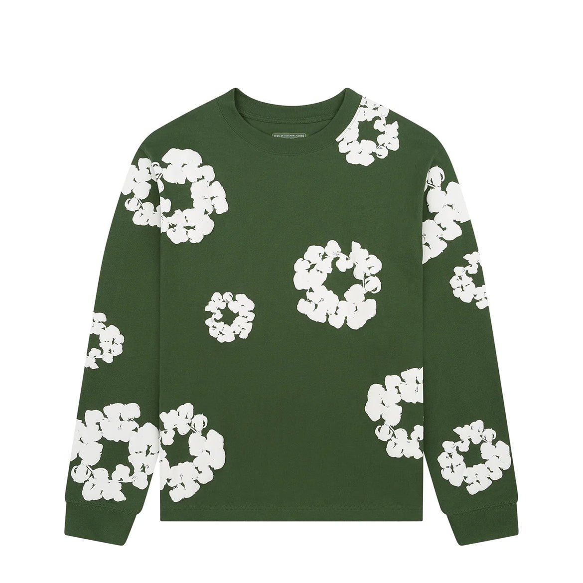 Camiseta Manga Longa Denim Tears Cotton Wreath Verde