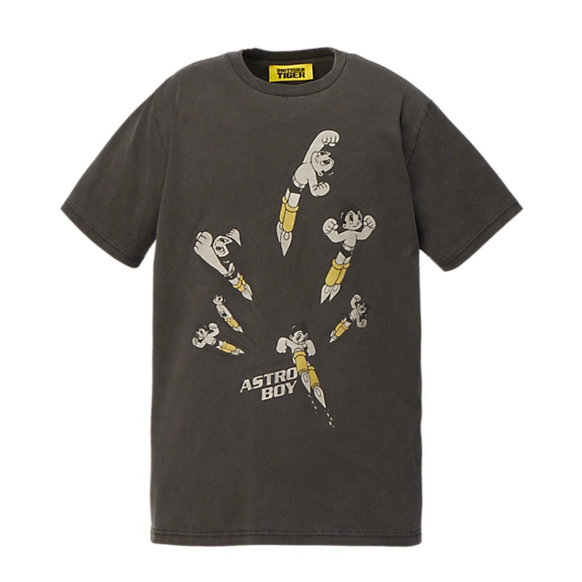 Camiseta Oversized Onitsuka Tiger x Astroboy Washed Cinza