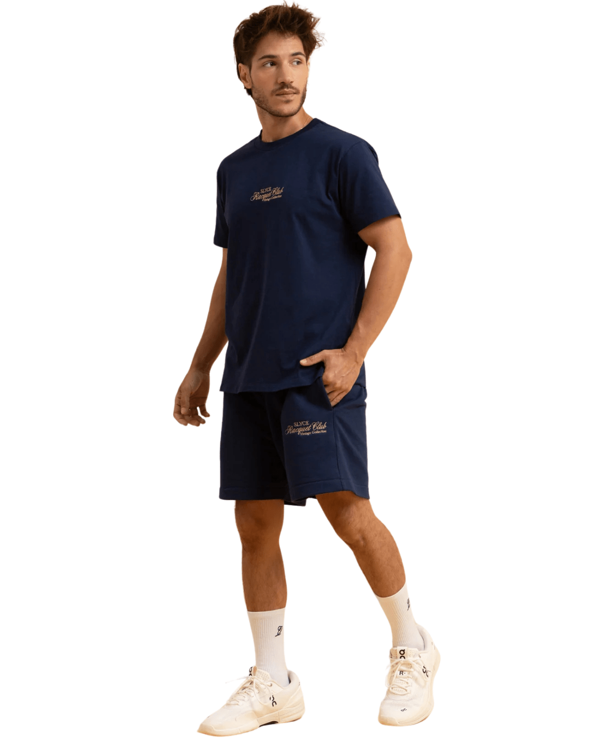 Camiseta Slyce Racquet Club Bordada Azul Marinho - Para Quem Vive em Movimento