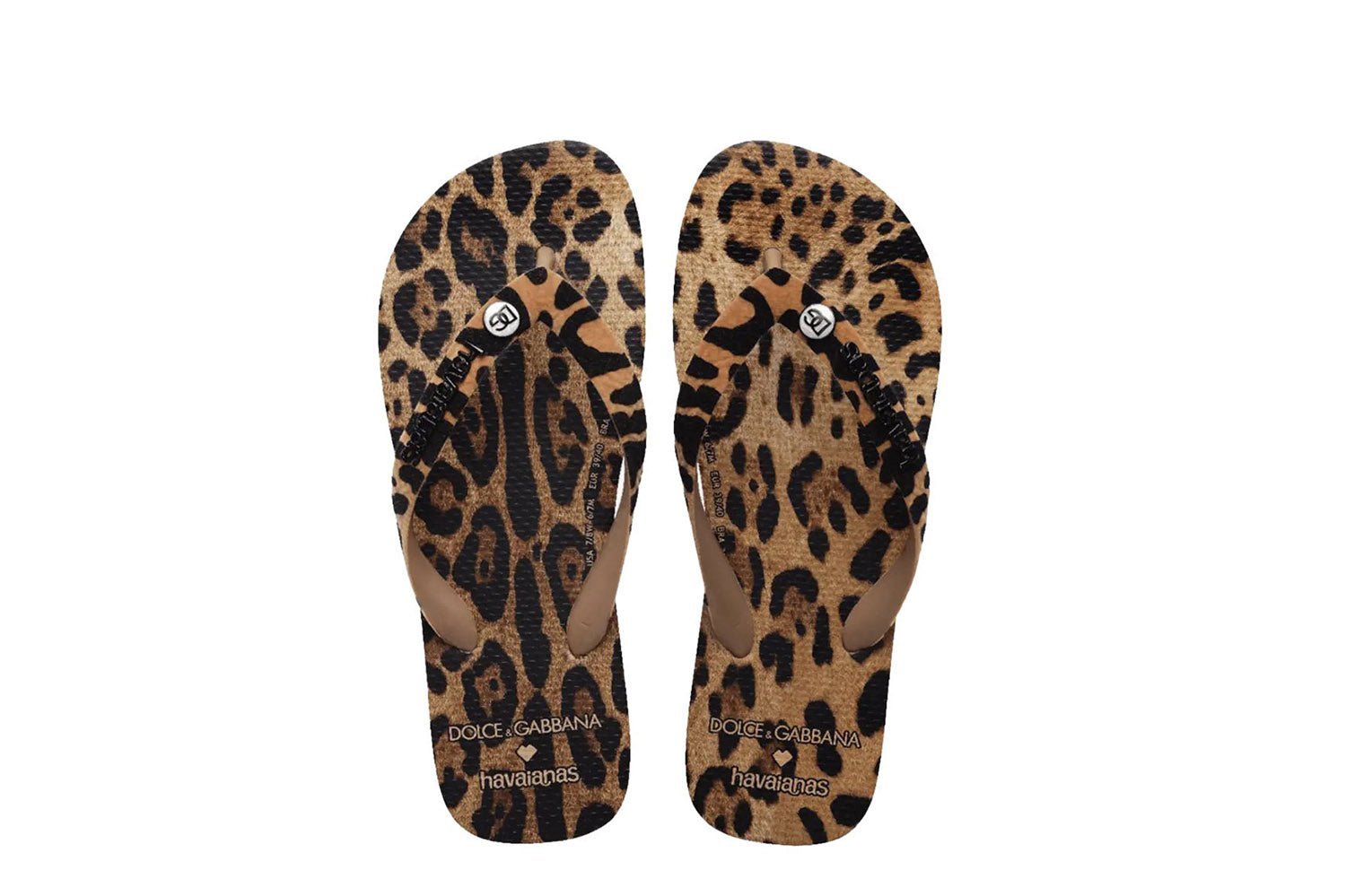 Chinelo Havaianas x Dolce & Gabbana Leopard Marrom