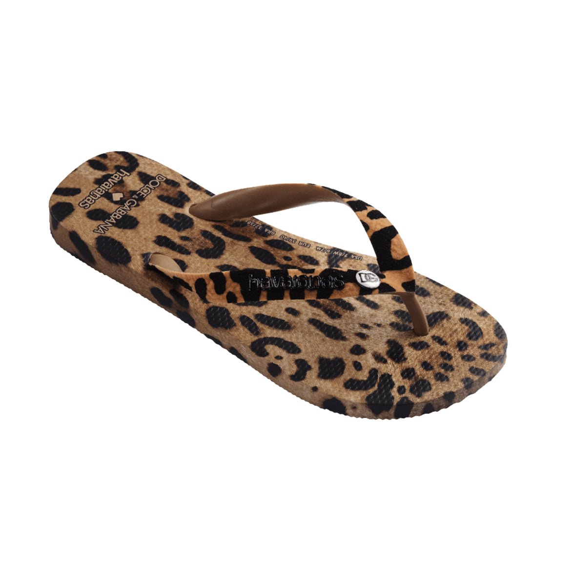 Chinelo Havaianas x Dolce & Gabbana Leopard Marrom
