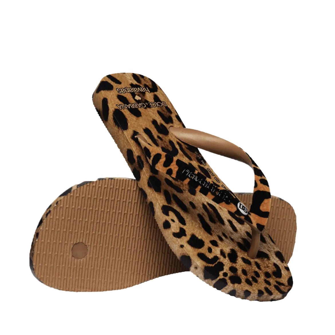 Chinelo Havaianas x Dolce & Gabbana Leopard Marrom