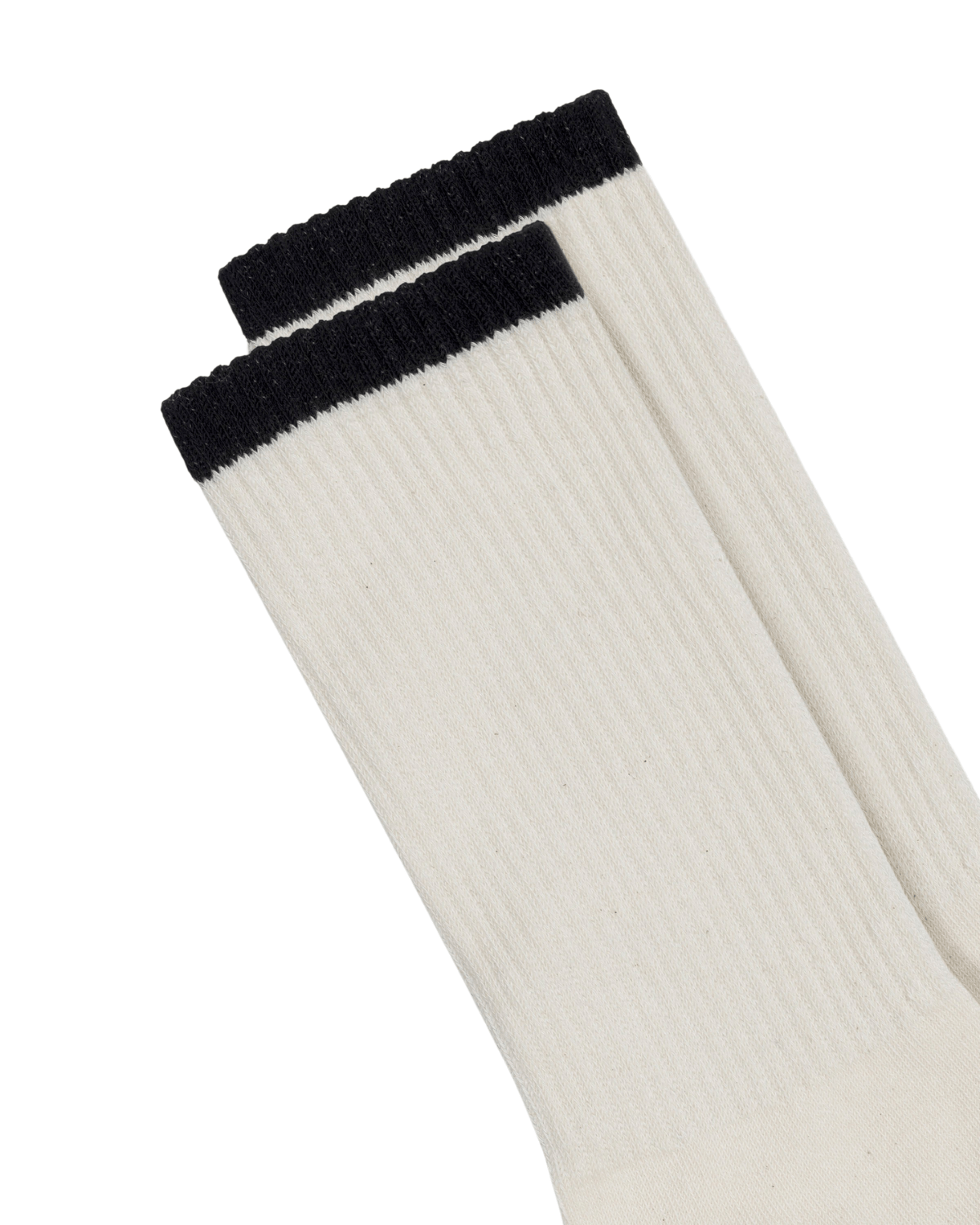 Meia Saint Studio PIMA Punho OffWhite/Preto