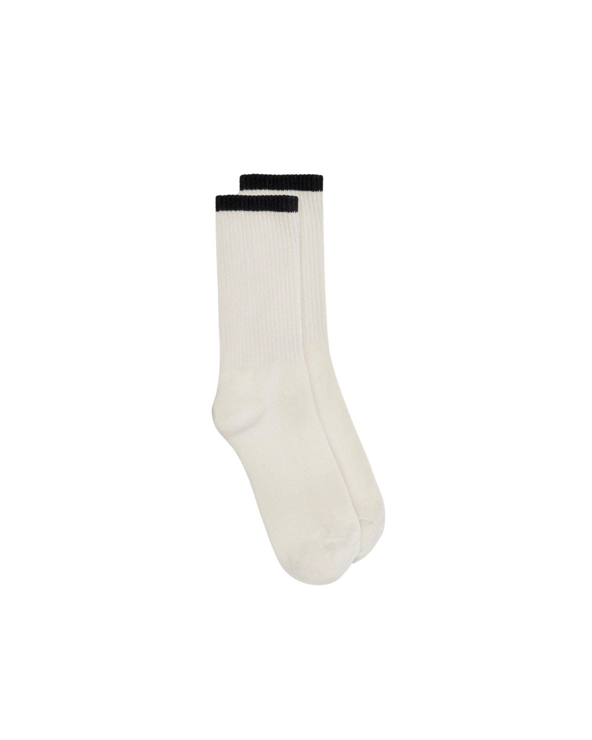 Meia Saint Studio PIMA Punho OffWhite/Preto