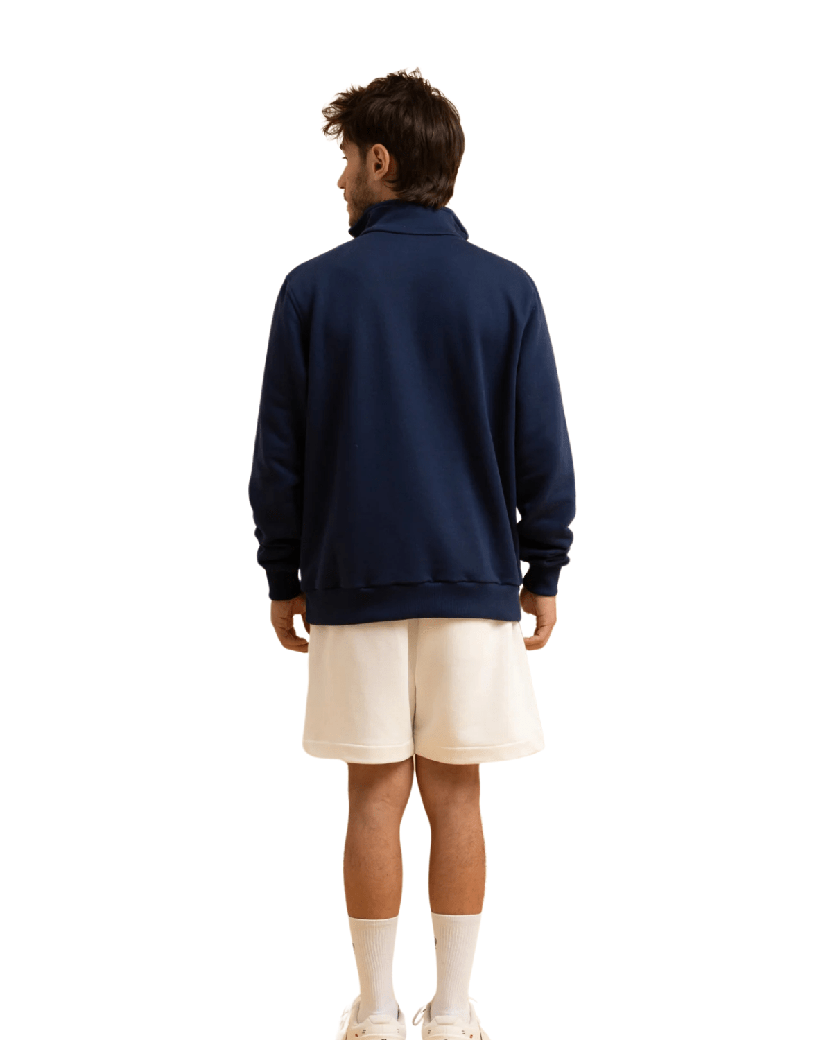 Pulôver Slyce Frenchterry Zipper Azul Marinho - Estilo Casual