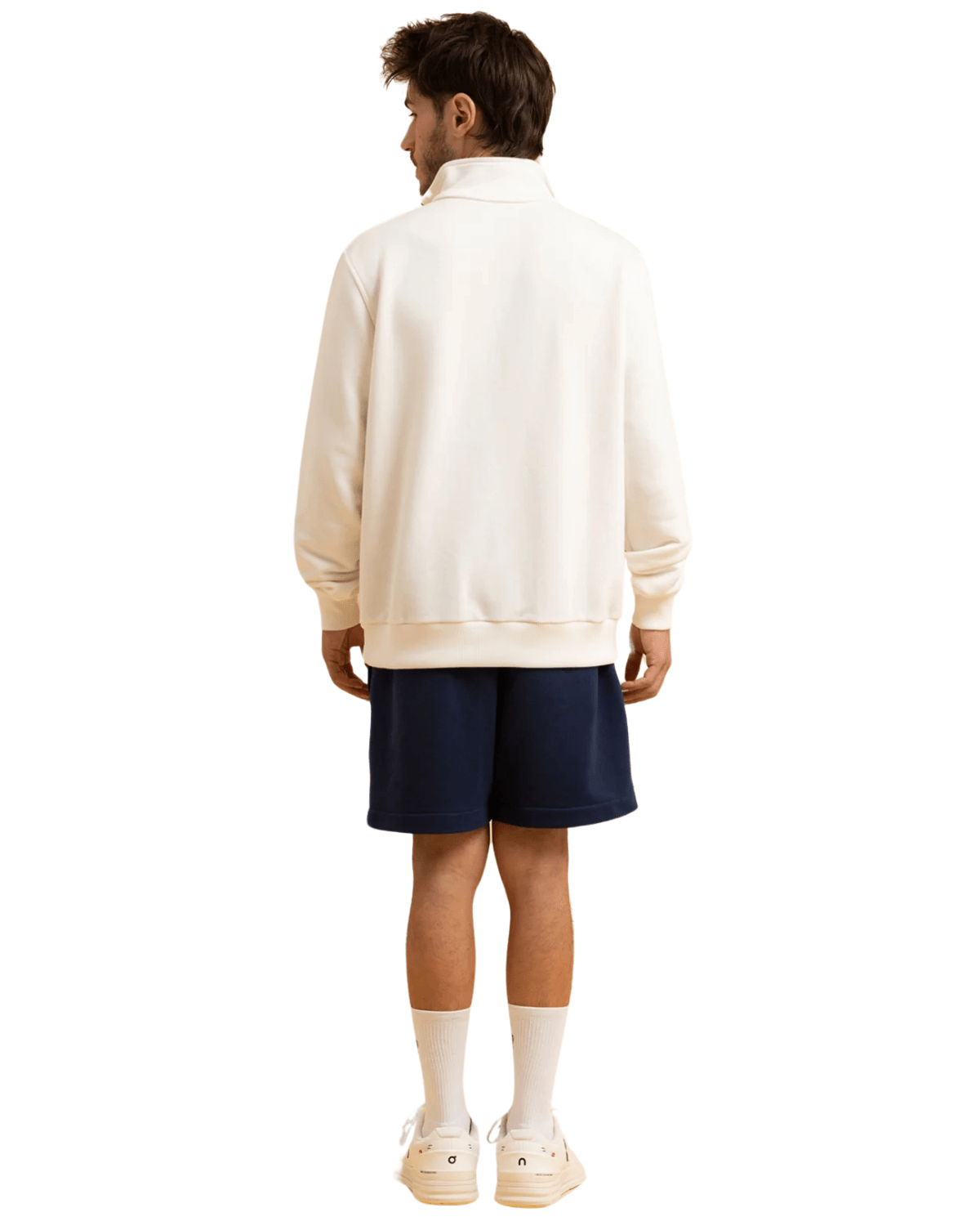Pulôver Slyce Frenchterry Zipper Off White - Visual 2
