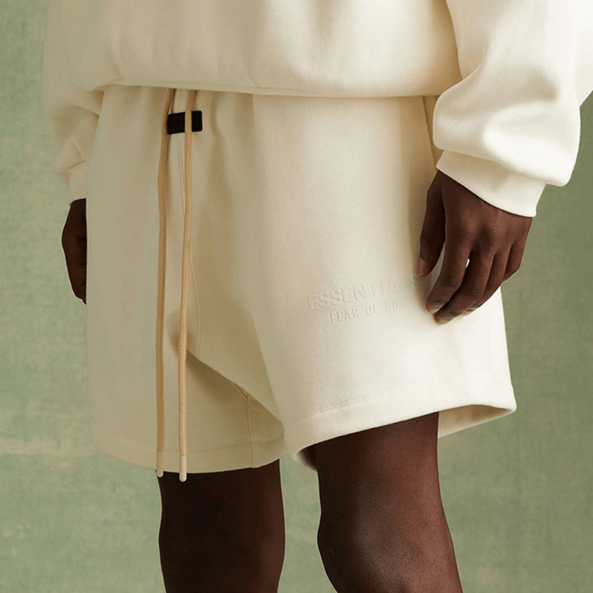 Shorts Essentials Fear of God 'Cloud Dancer' Branco - Vive o agora