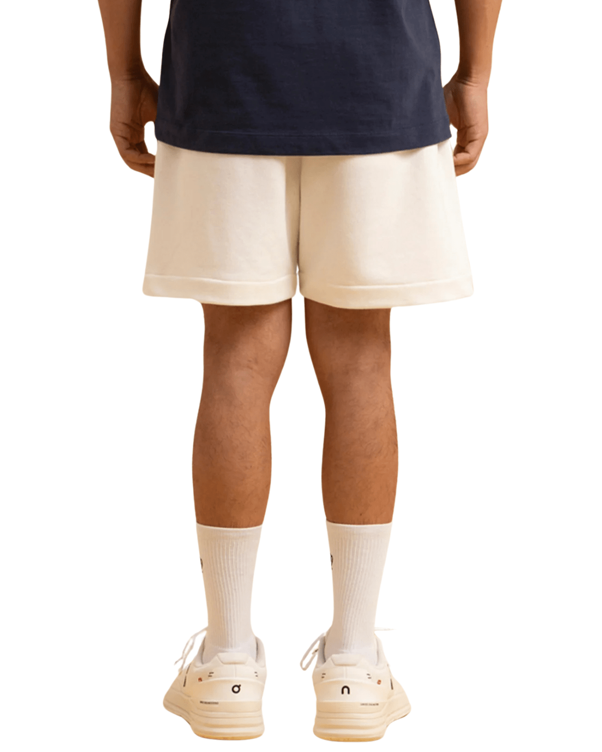 Shorts Slyce Frenchterry Off White - Vista lateral