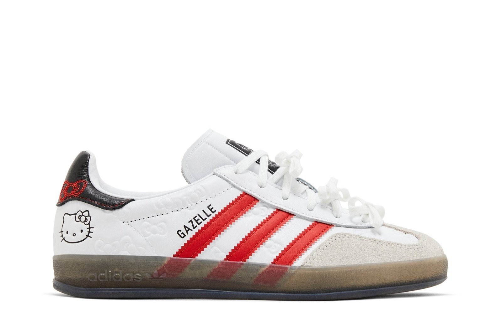 Tênis Adidas Gazelle Indoor x Hello Kitty Anniversary Cloud White Red