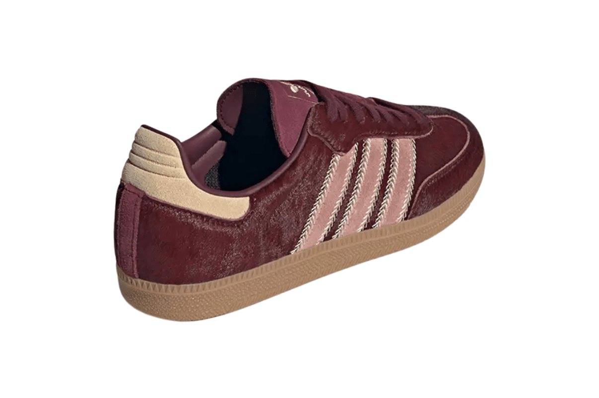 Tênis adidas Samba Og Marron Sand Strata Pony Vinho - Vista Frontal