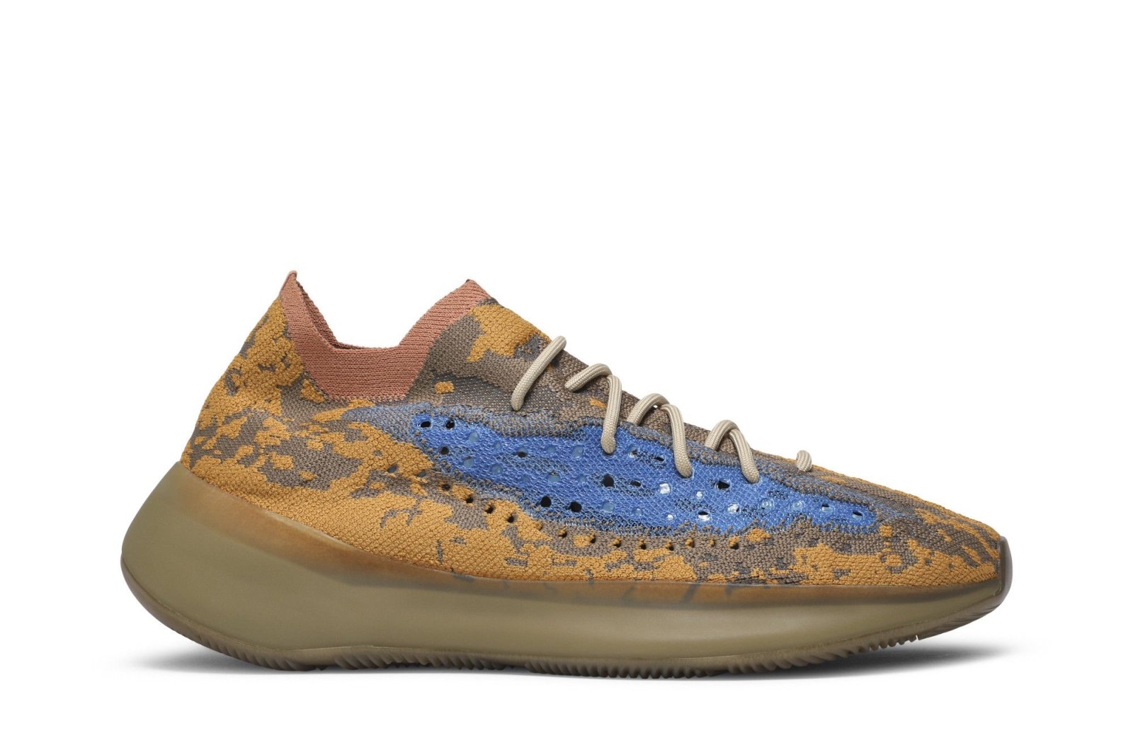 Tenis Adidas Yeezy Boost 380 Blue Oat Marrom - Vista Lateral