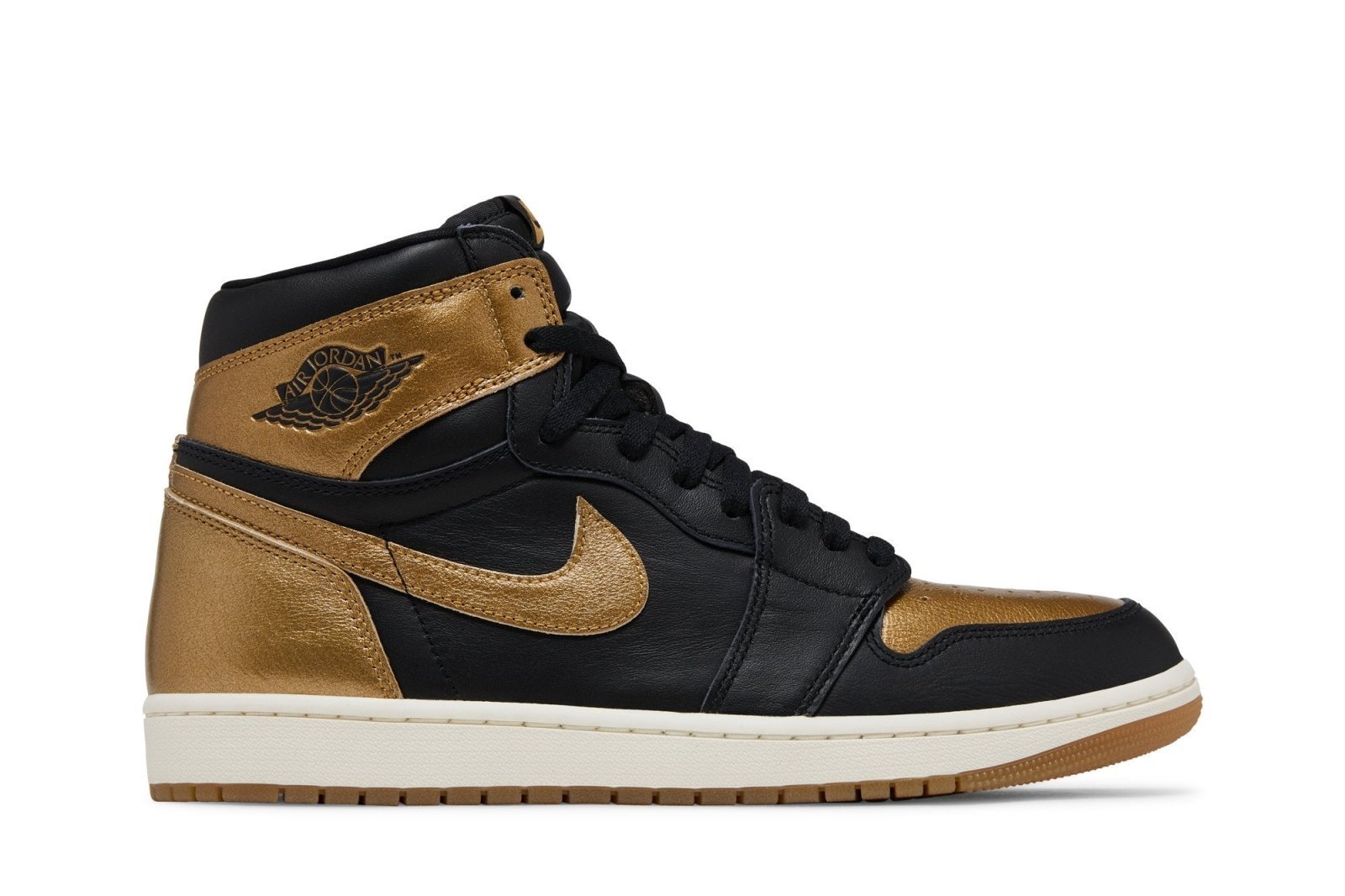 Tênis Air Jordan 1 High Og Black Metallic Gold Preto - Imagem 1