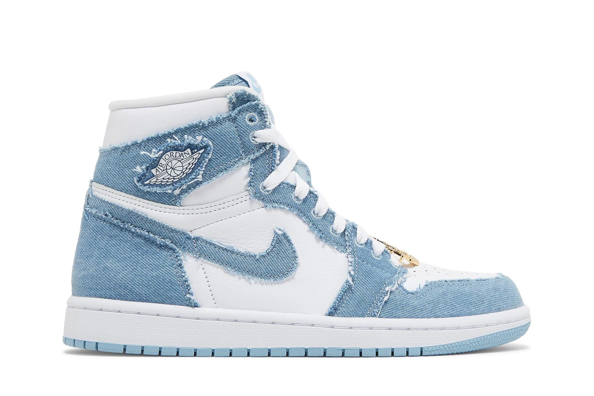 Tênis Air Jordan 1 High OG Denim Azul - Vista Lateral