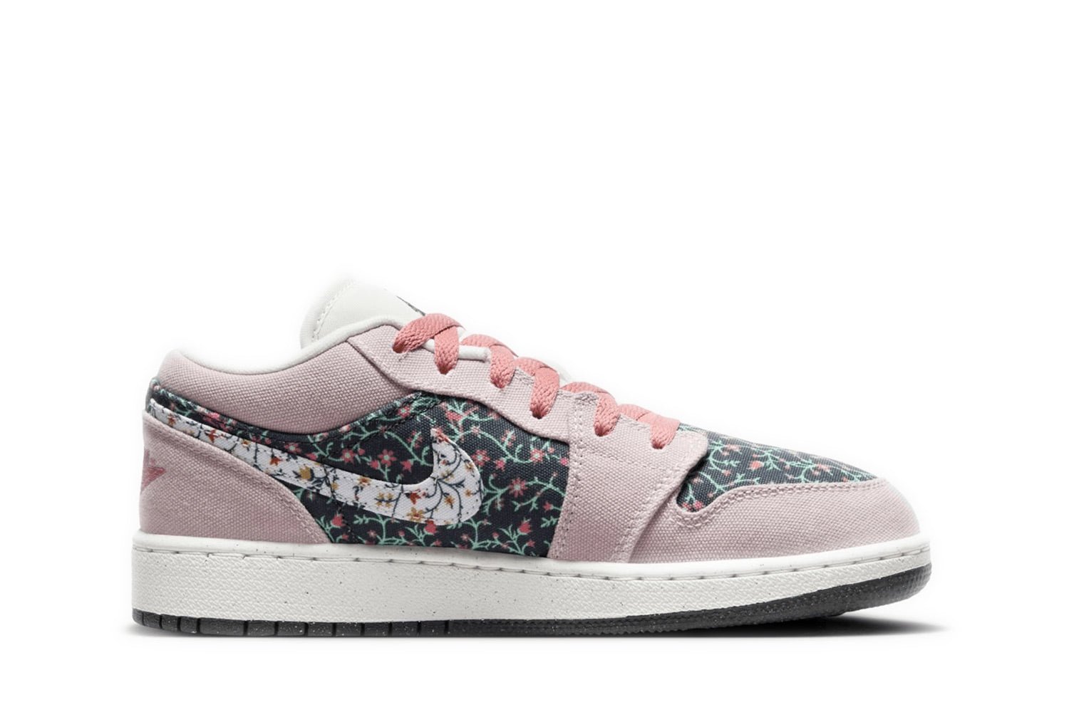 Tênis Air Jordan 1 Low Floral Canvas Rosa 1