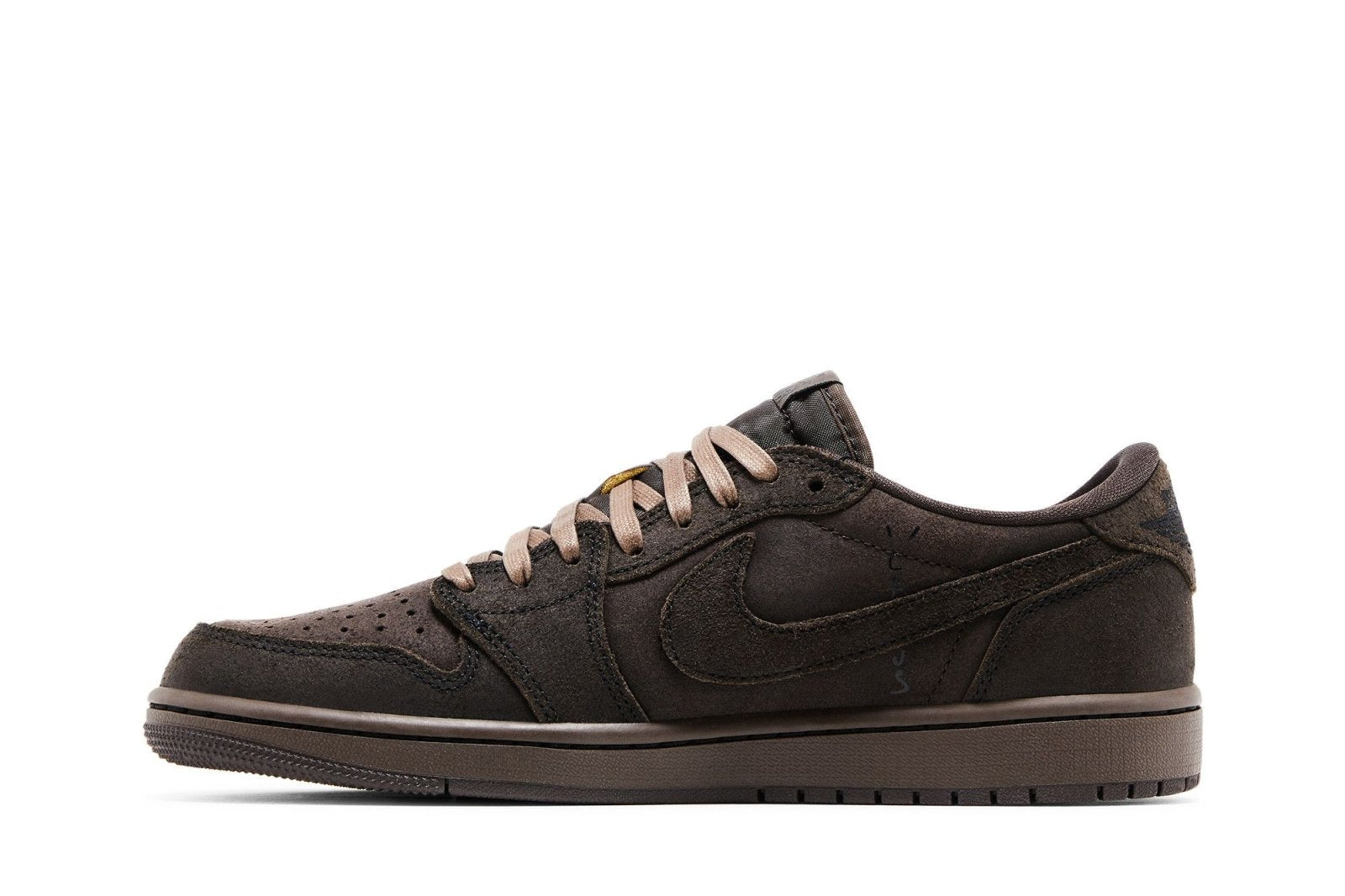 Tênis Air Jordan 1 Low OG SP x Travis Scott Velvet Brown Marrom