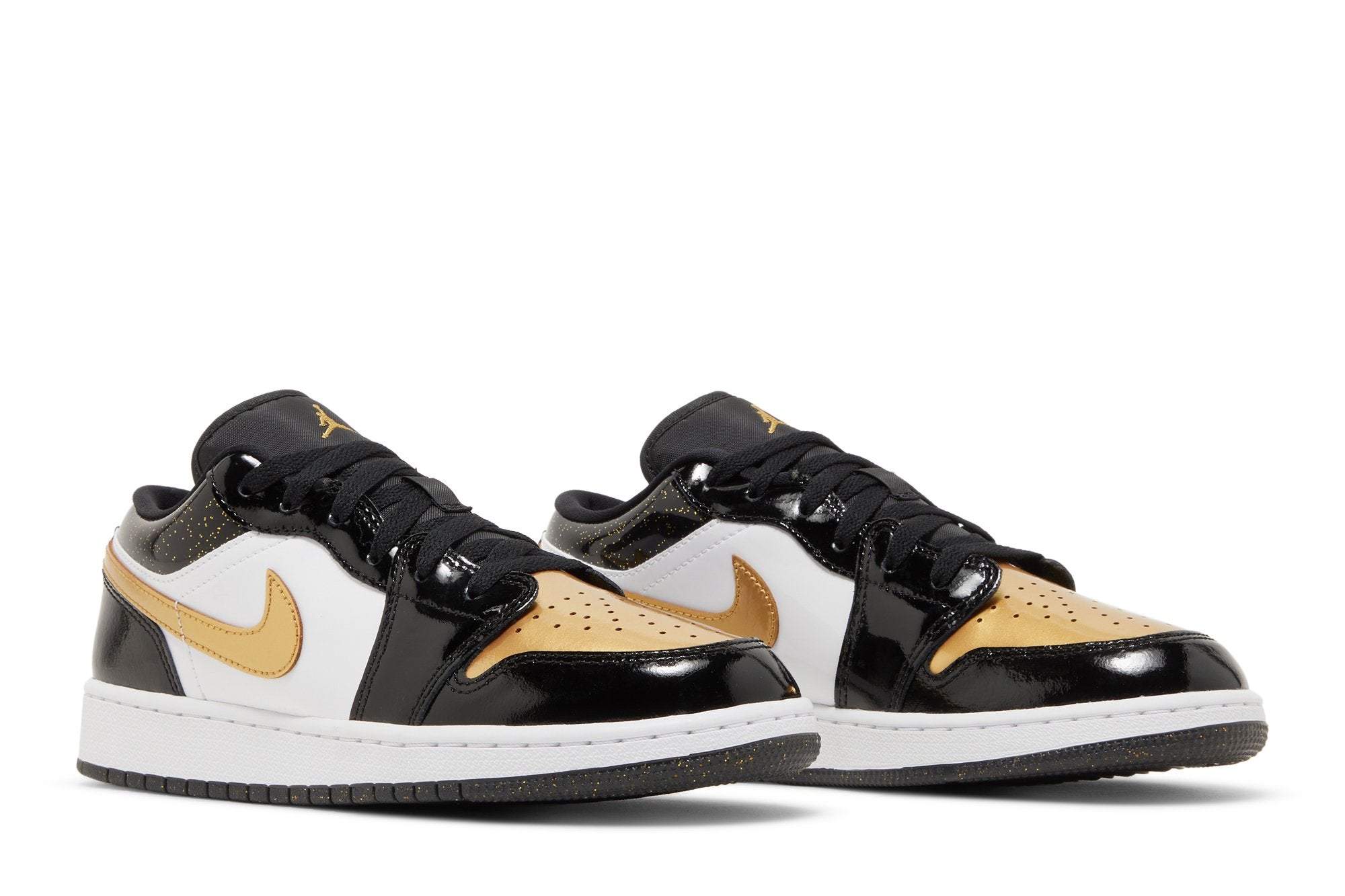 Tênis Air Jordan 1 Low SE GS Gold Toe Preto - Imagem 2