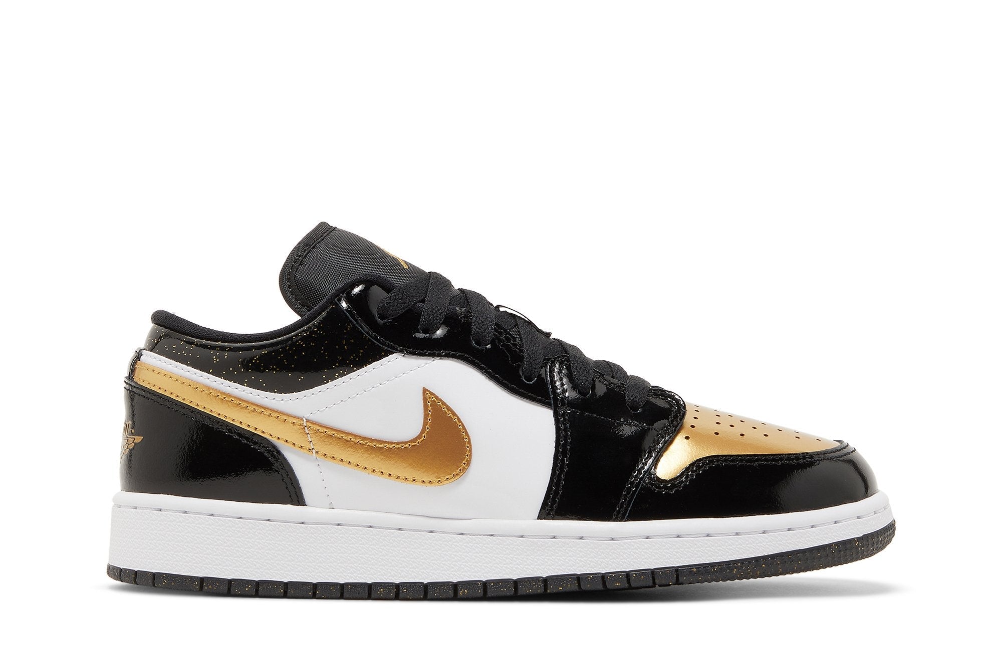 Tênis Air Jordan 1 Low SE GS Gold Toe Preto - Imagem 1