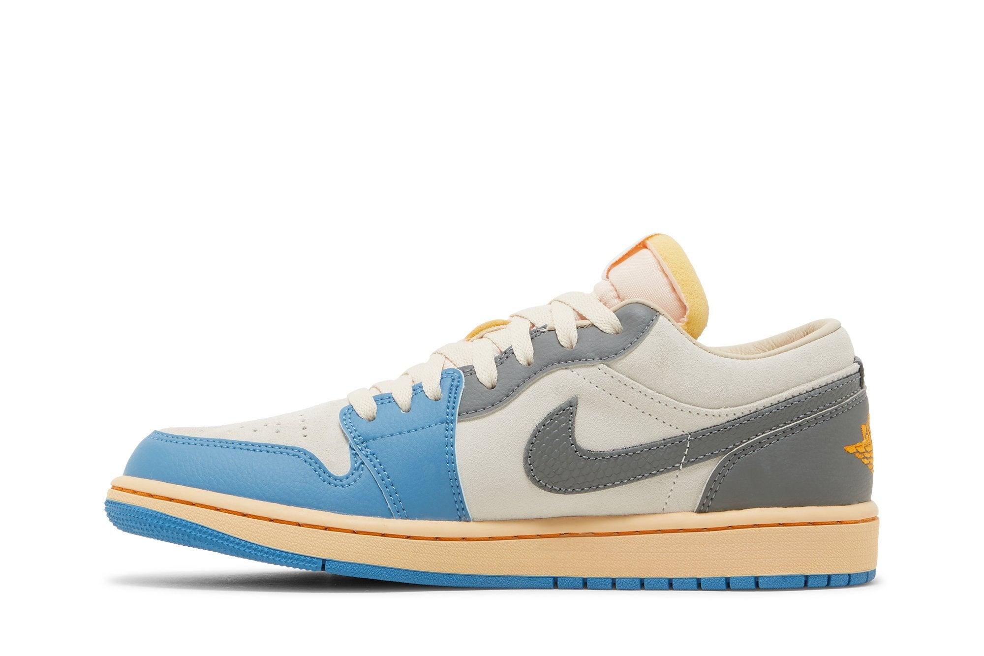 Tênis Air Jordan 1 Low Vintage UNC Grey Azul - Visual 2