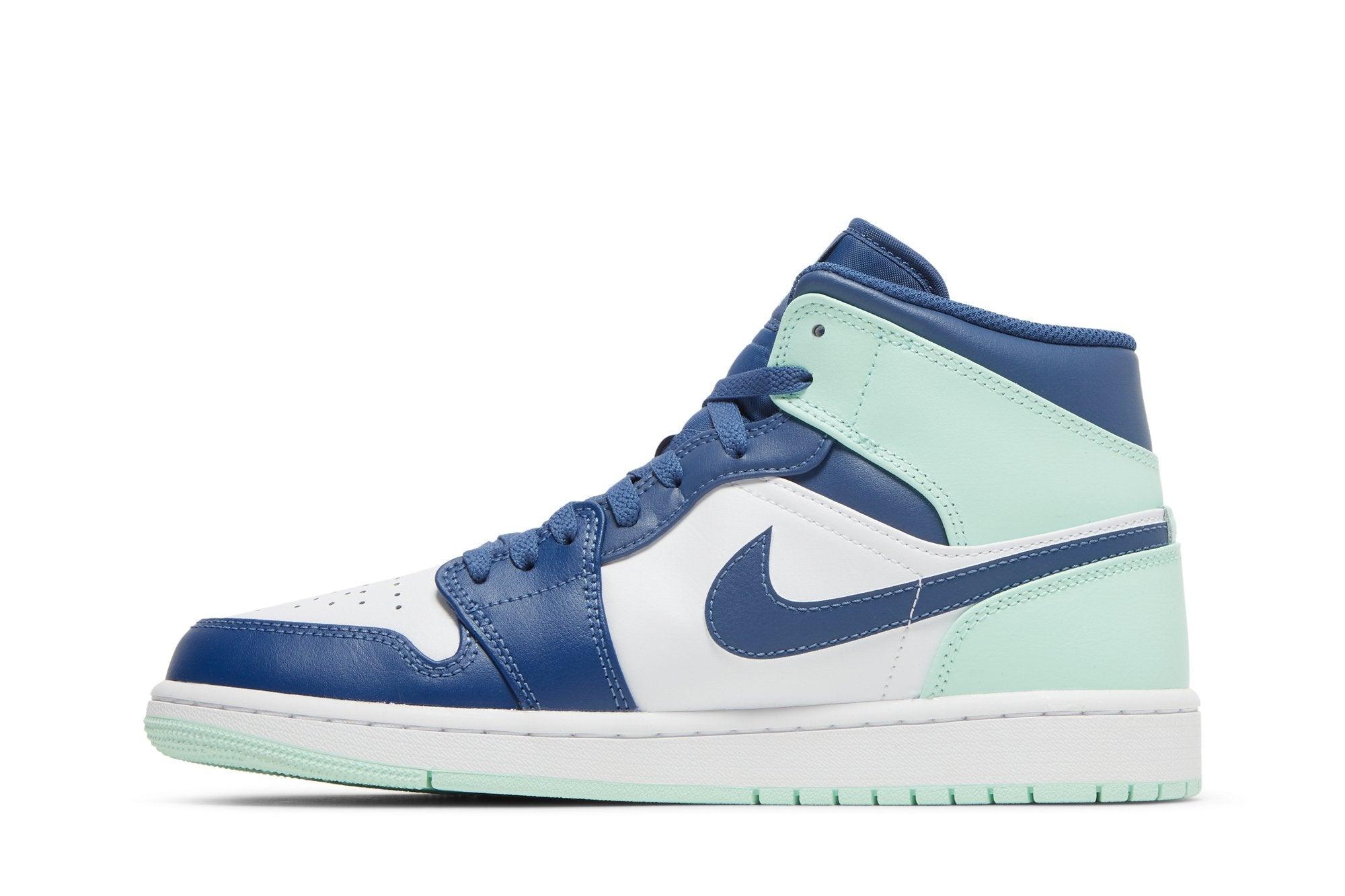 Tênis Air Jordan 1 Mid Aqua Blue Tint Verde - Vista 2