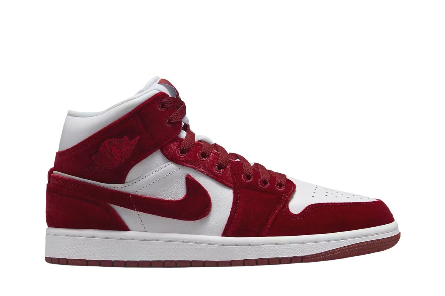 Tênis Air Jordan 1 Mid SE Red Velvet Vermelho - Visual 1