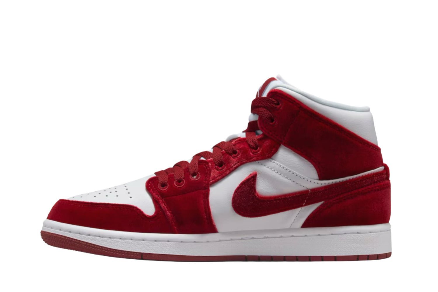 Tênis Air Jordan 1 Mid SE Red Velvet Vermelho - Visual 2