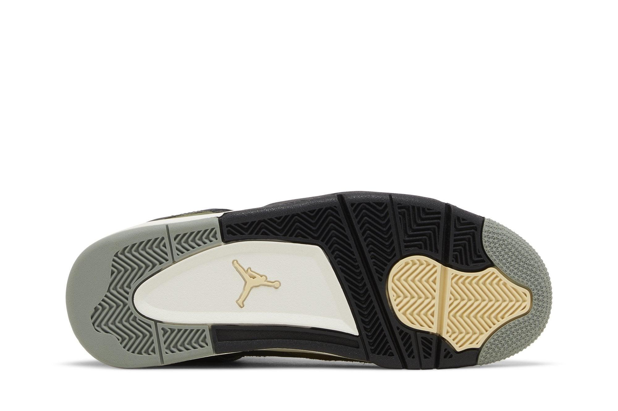 Tênis Air Jordan 4 Craft Medium Olive Verde - Detalhe do design