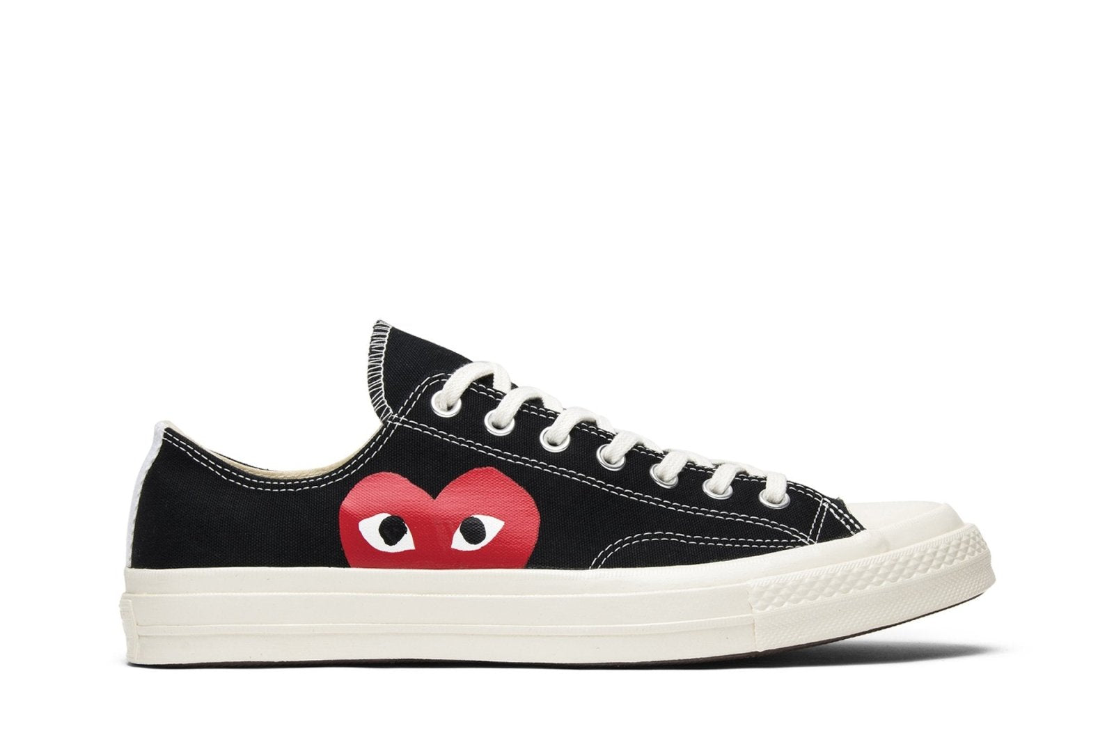 Tênis Converse Chuck 70 Low x Comme des Garçons PLAY Preto