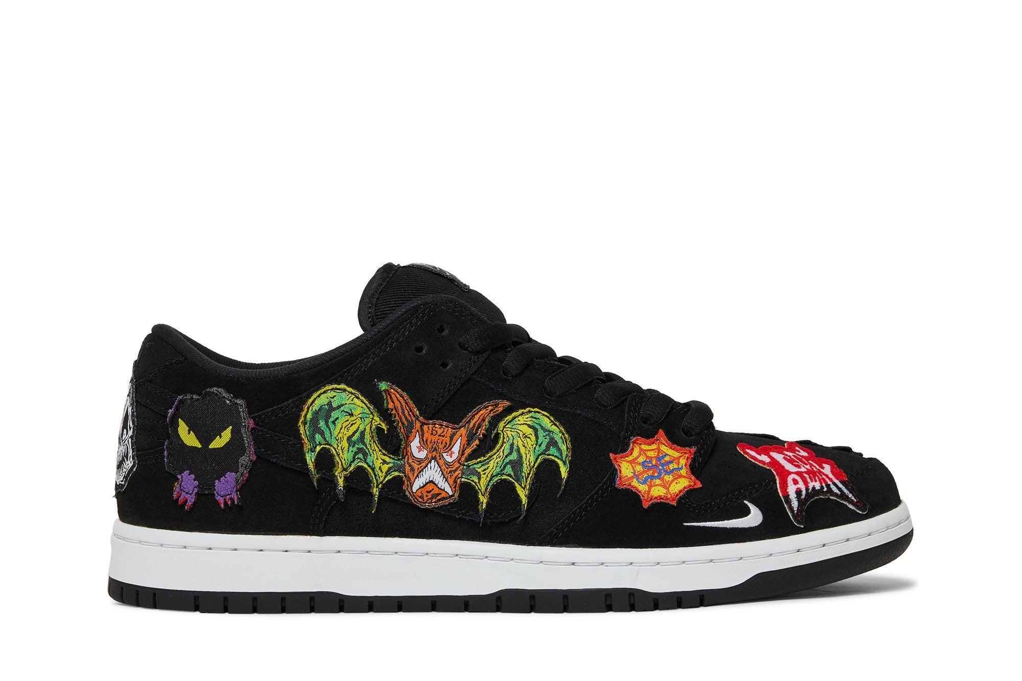 Tênis Neckface x Nike SB Dunk Low Pro Black Preto - Visão Lateral