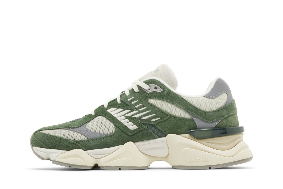 Tênis New Balance 9060 Nori Verde - Detalhe da Parte Superior