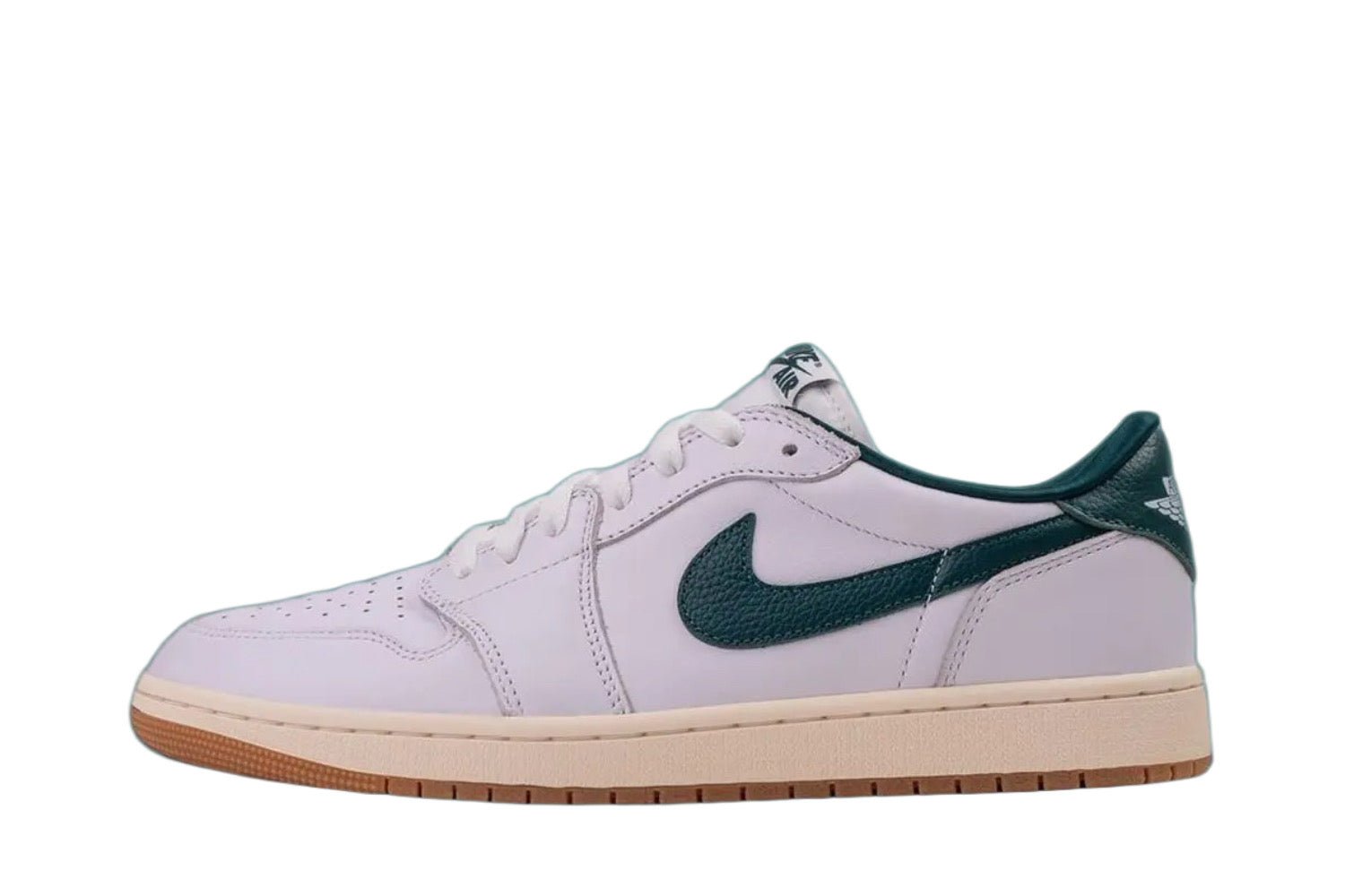 Tênis Air Jordan 1 Low OG Oxidized White Green Branco - Vista Frontal