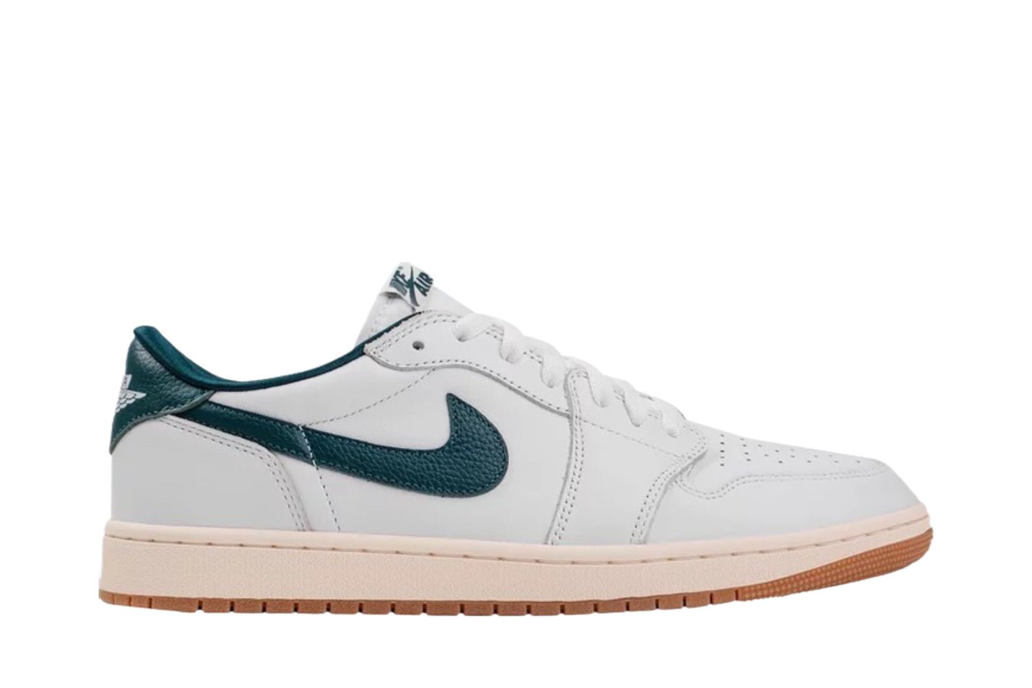 Tênis Air Jordan 1 Low OG Oxidized White Green Branco - Vista Lateral